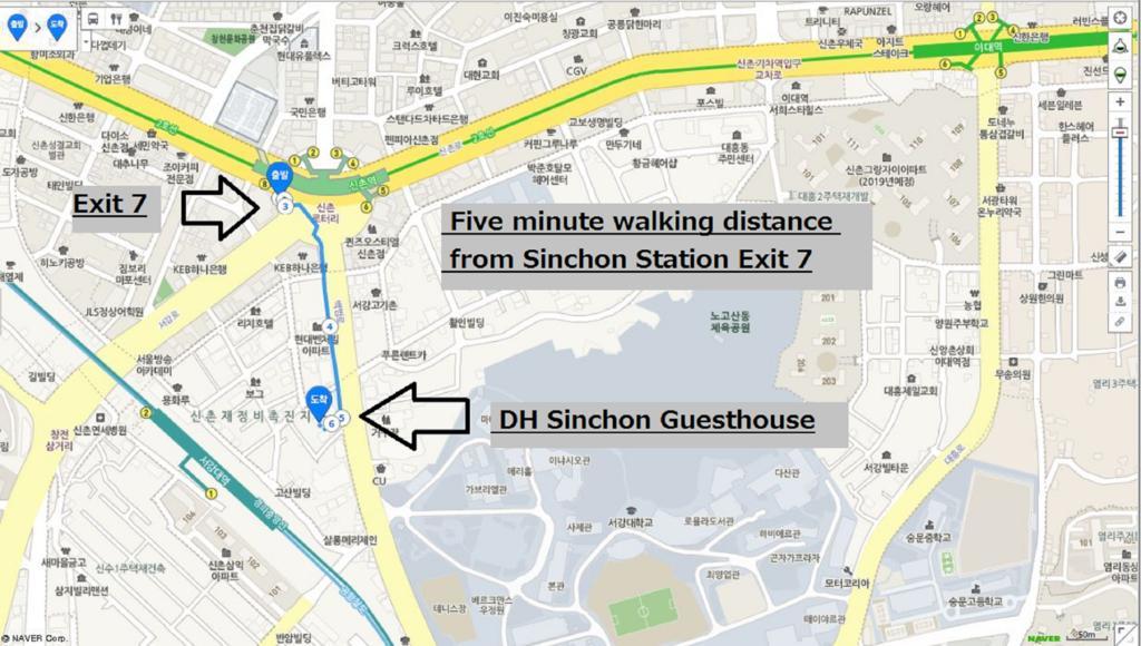 D.H Sinchon Guesthouse Seoul Ngoại thất bức ảnh